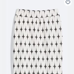 Elegant Black and White Patterned Skirt